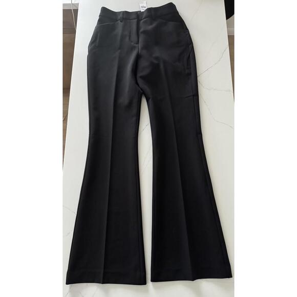 Express Elegant Black Women's Dress Pants Mid-Rise - Flared Fit Size 0 - Picture 3 of 5
